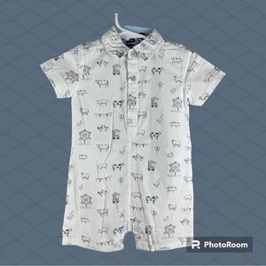 Little Lad Baby Boy County Fair Animal Print One Piece Romper 18 Months Infant